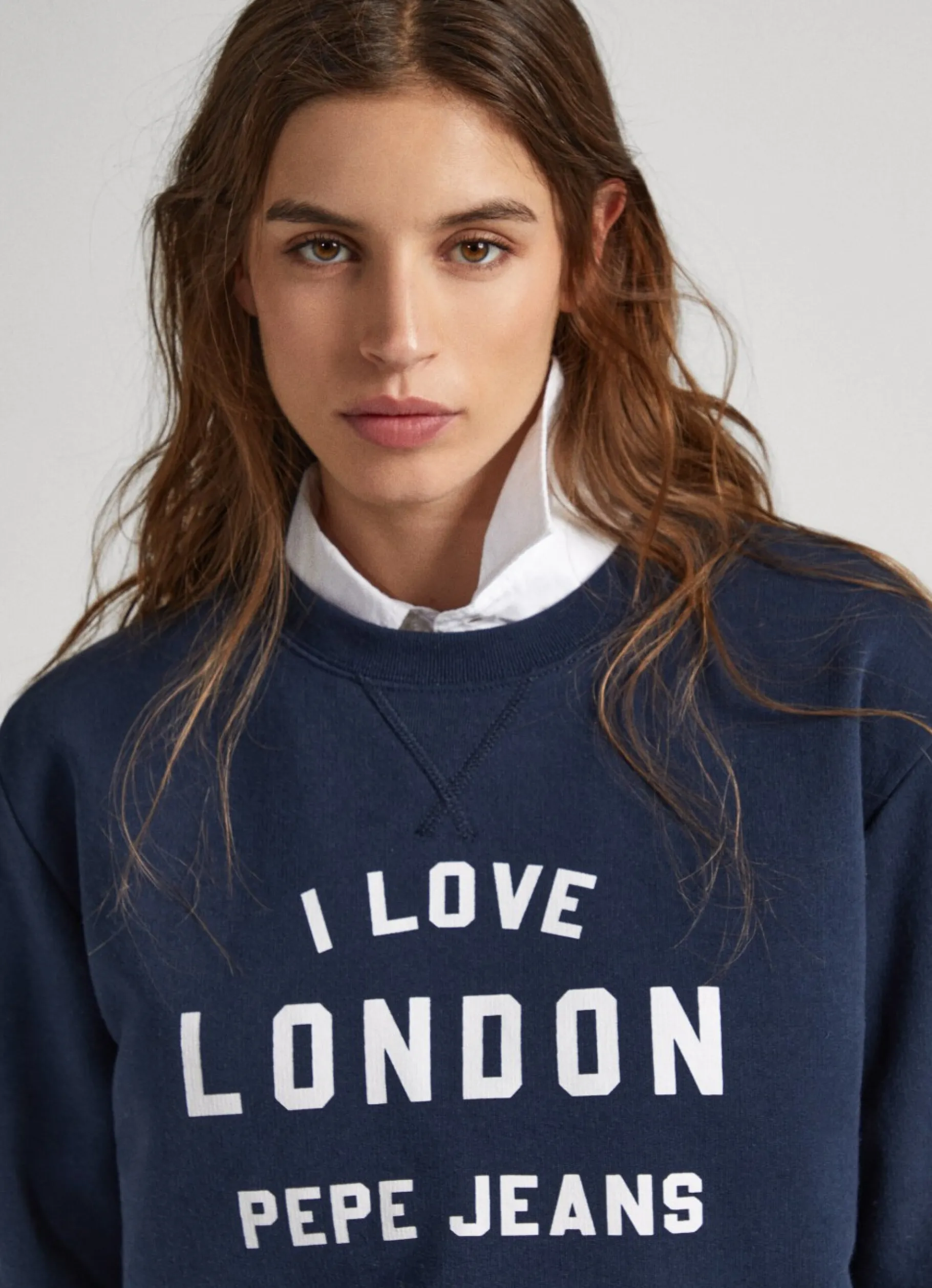 Women Pepe Jeans Unisex Printed Round Neck Sweatshirt