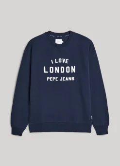 Women Pepe Jeans Unisex Printed Round Neck Sweatshirt