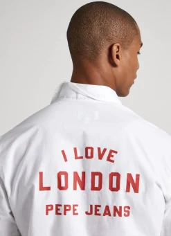 Men Pepe Jeans Unisex Shirt With I Love London Print On Back