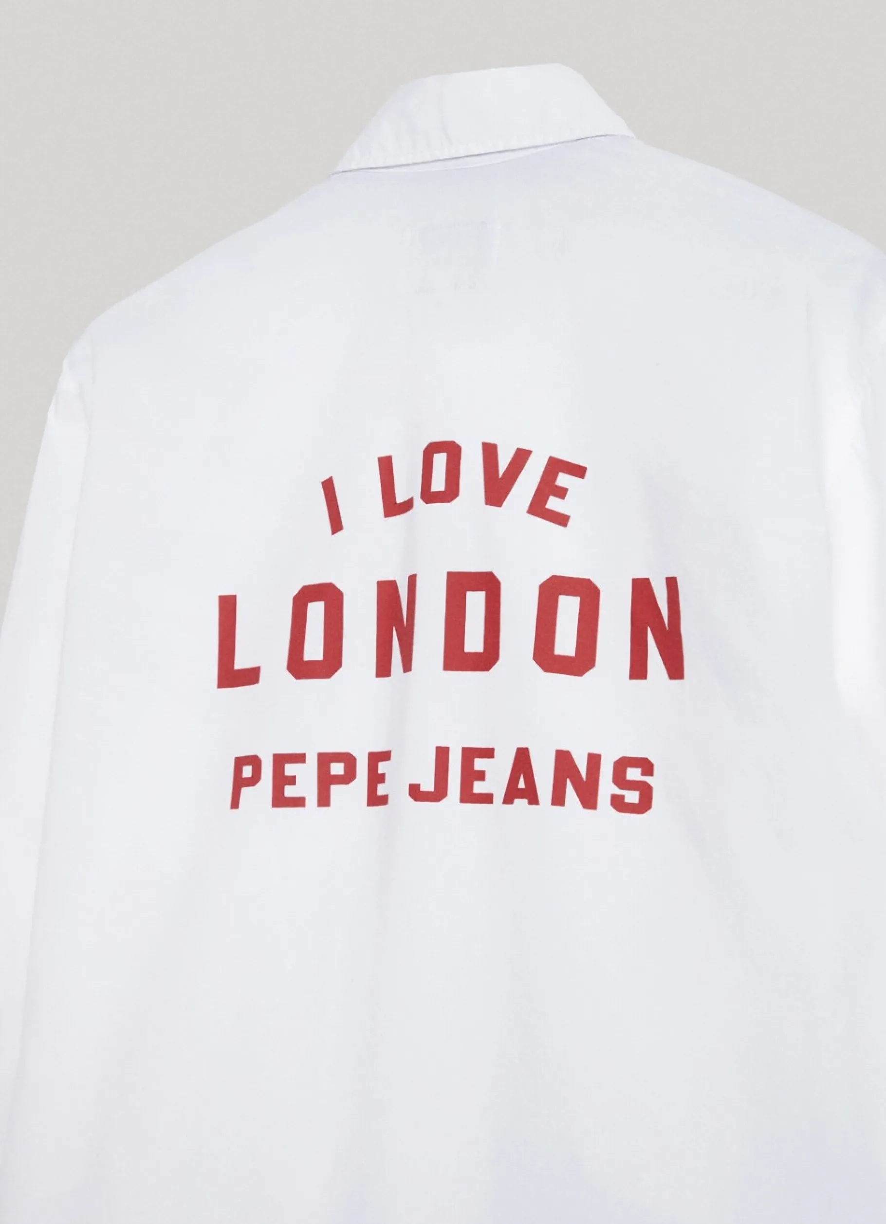 Men Pepe Jeans Unisex Shirt With I Love London Print On Back