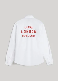 Men Pepe Jeans Unisex Shirt With I Love London Print On Back