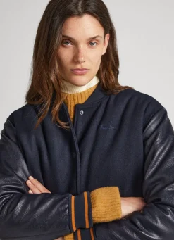 Women Pepe Jeans Varsity Bomber Jacket