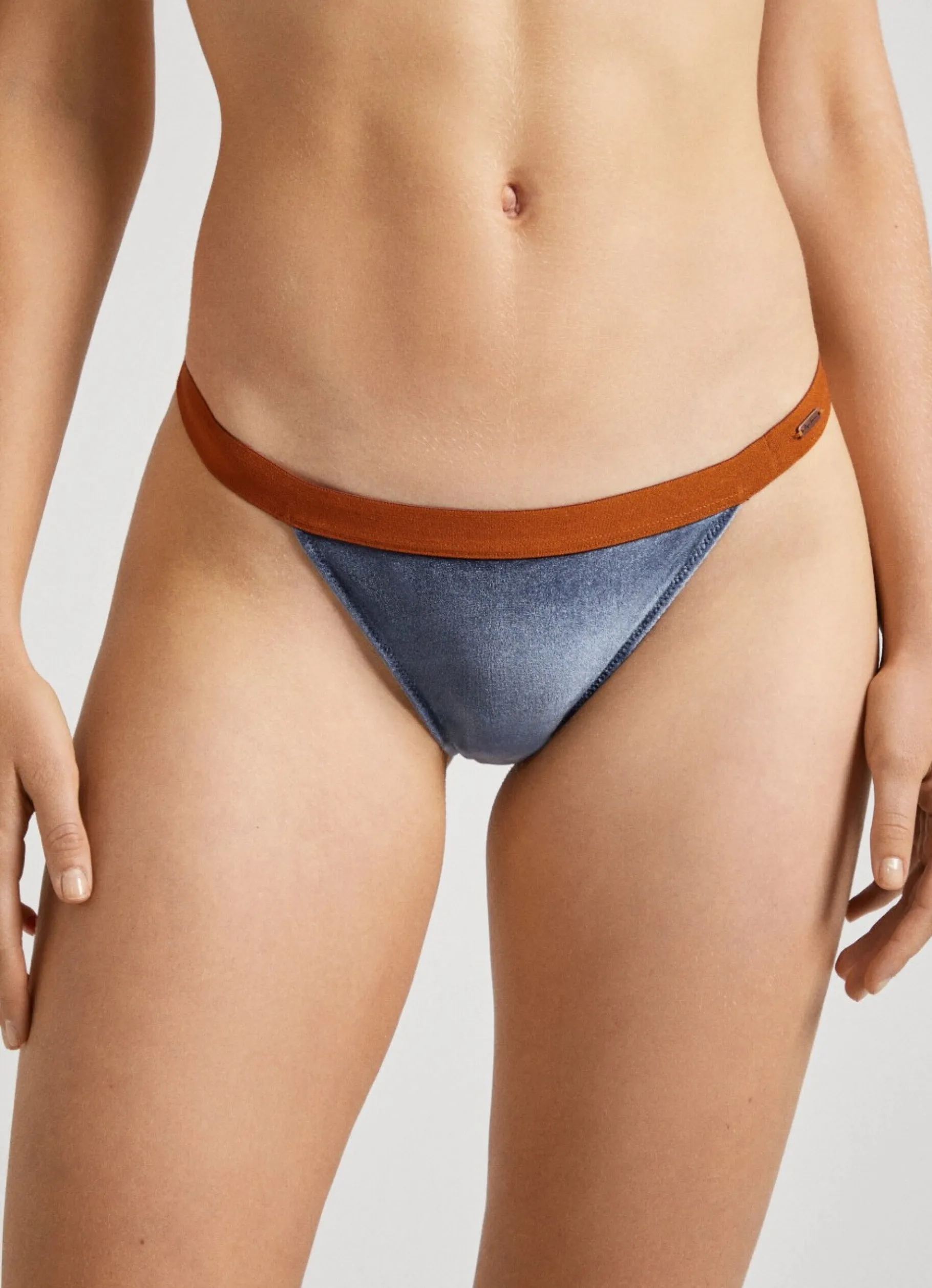 Women Pepe Jeans Velvet Knickers With Lace