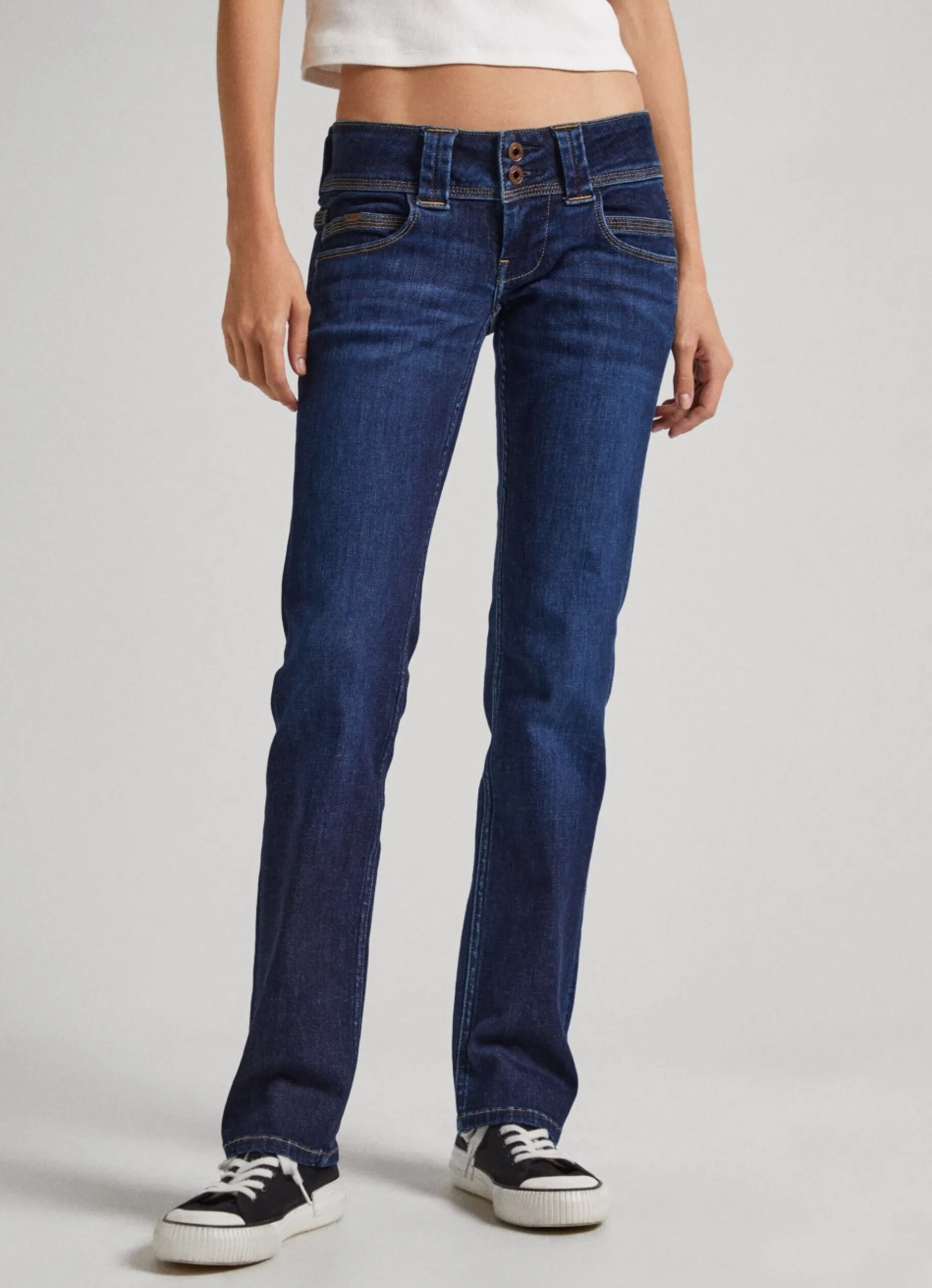 Women Pepe Jeans Venus Regular Fit Low-Rise Jeans