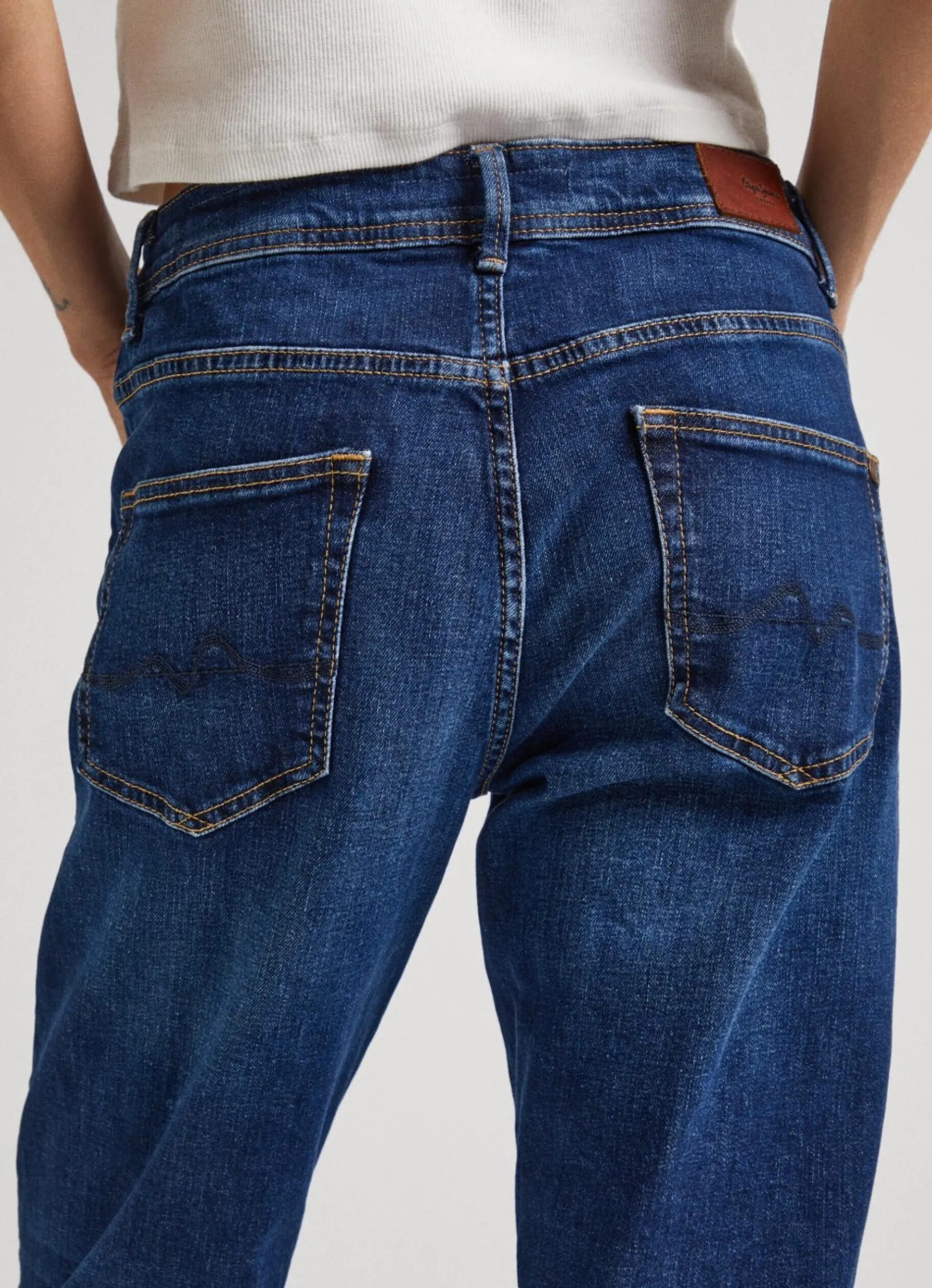 Women Pepe Jeans Violet Relaxed Fit High Waist Jean