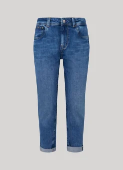 Women Pepe Jeans Violet Relaxed Fit High-Rise Jeans