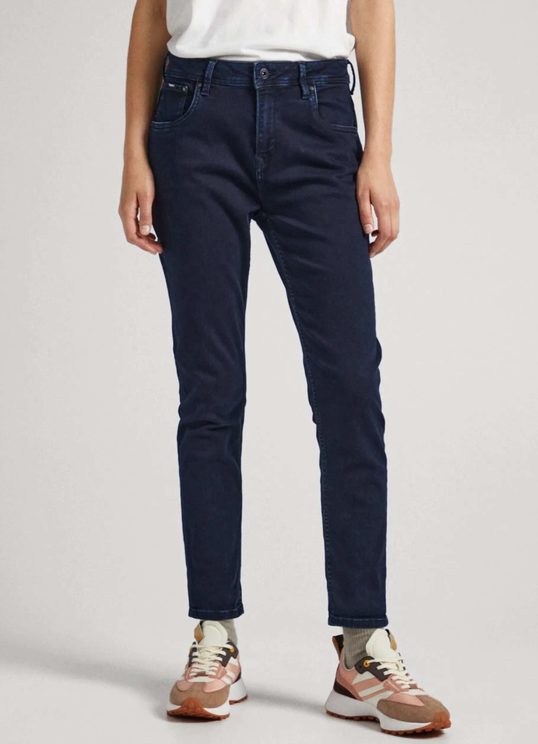 Women Pepe Jeans Violet Relaxed Fit High-Rise Jeans
