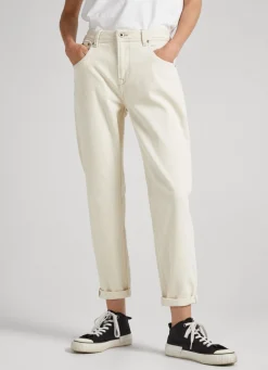Women Pepe Jeans Violet Relaxed Fit High-Rise Jeans