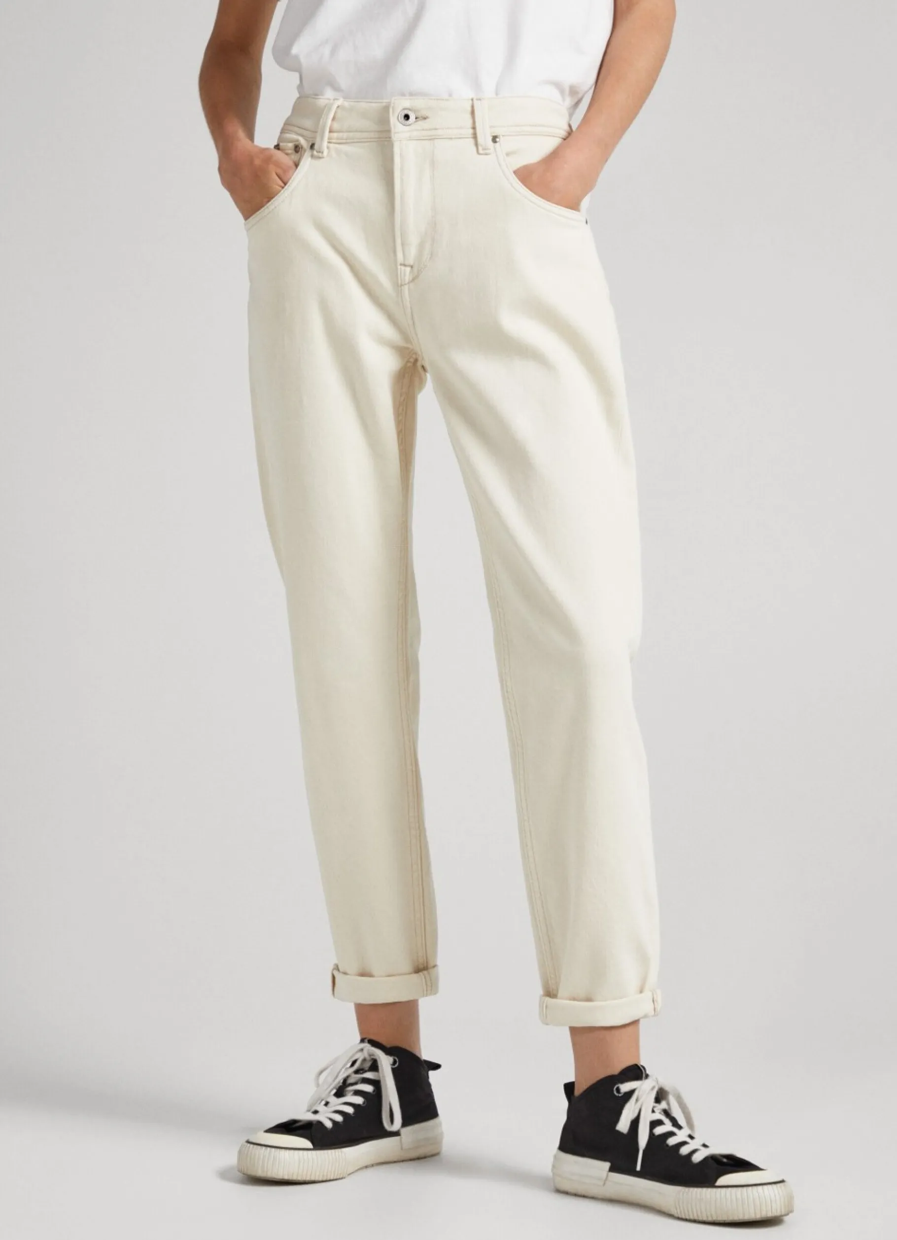 Women Pepe Jeans Violet Relaxed Fit High-Rise Jeans
