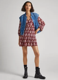 Women Pepe Jeans V-Neck Dress