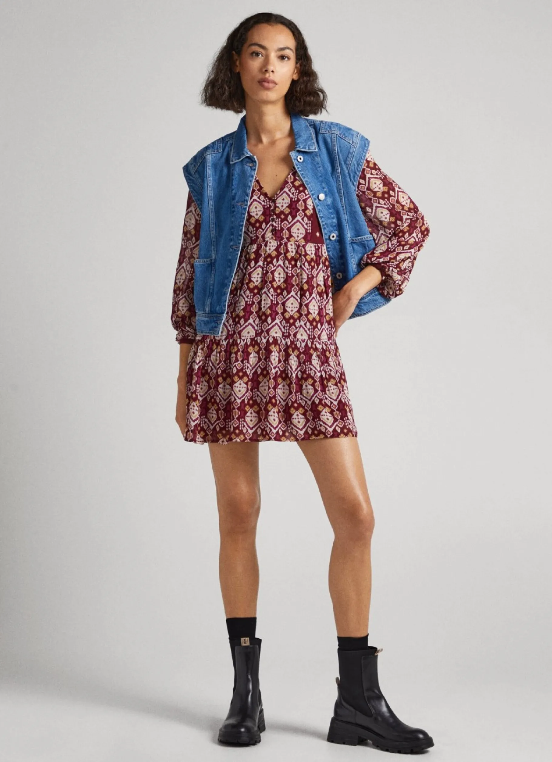 Women Pepe Jeans V-Neck Dress