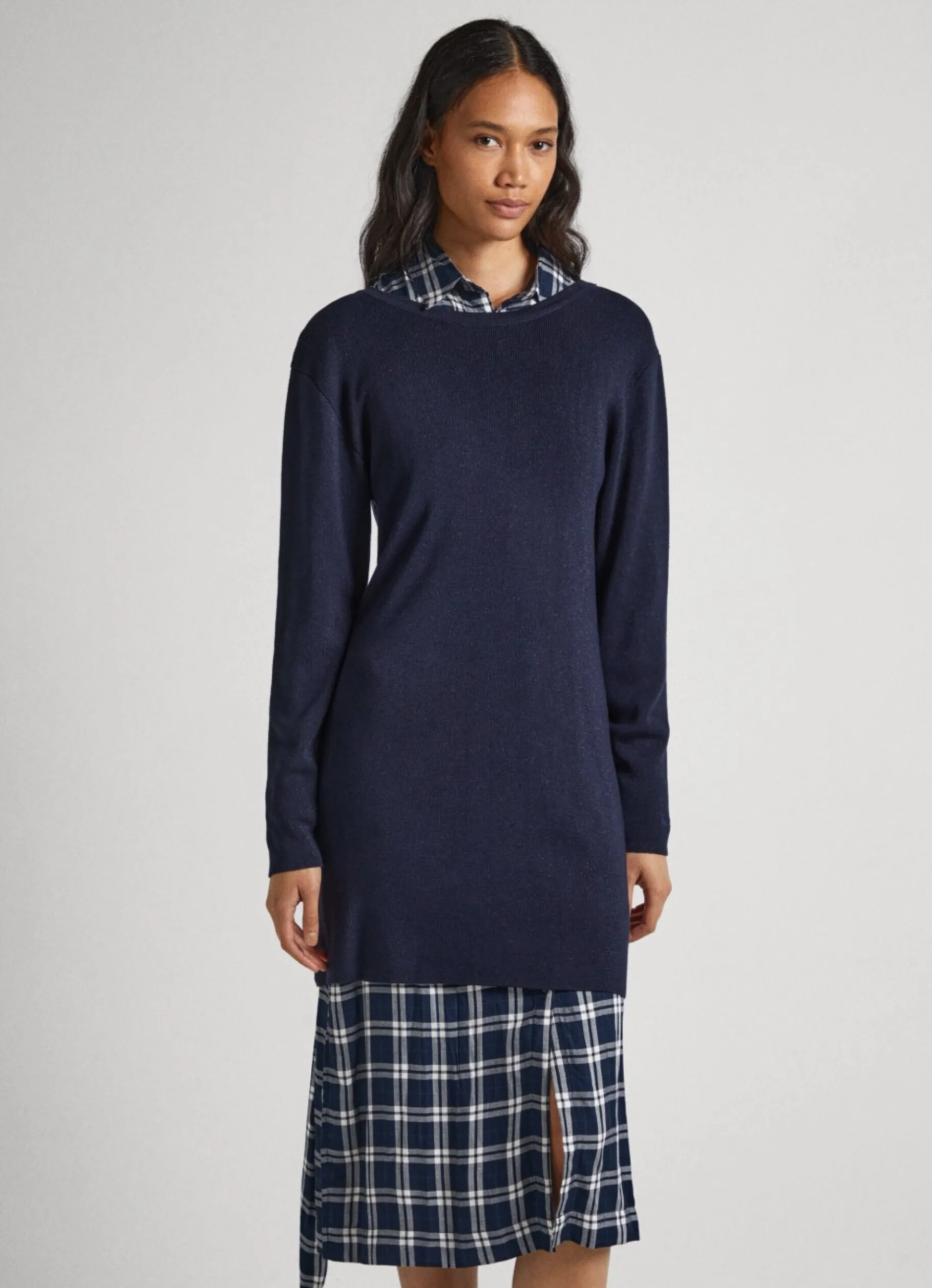 Women Pepe Jeans V-Neck Tencel Dress