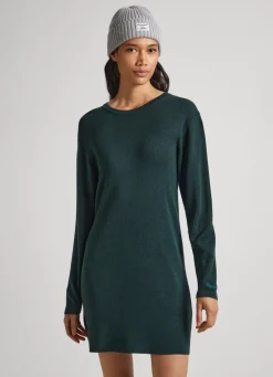 Women Pepe Jeans V-Neck Tencel Dress
