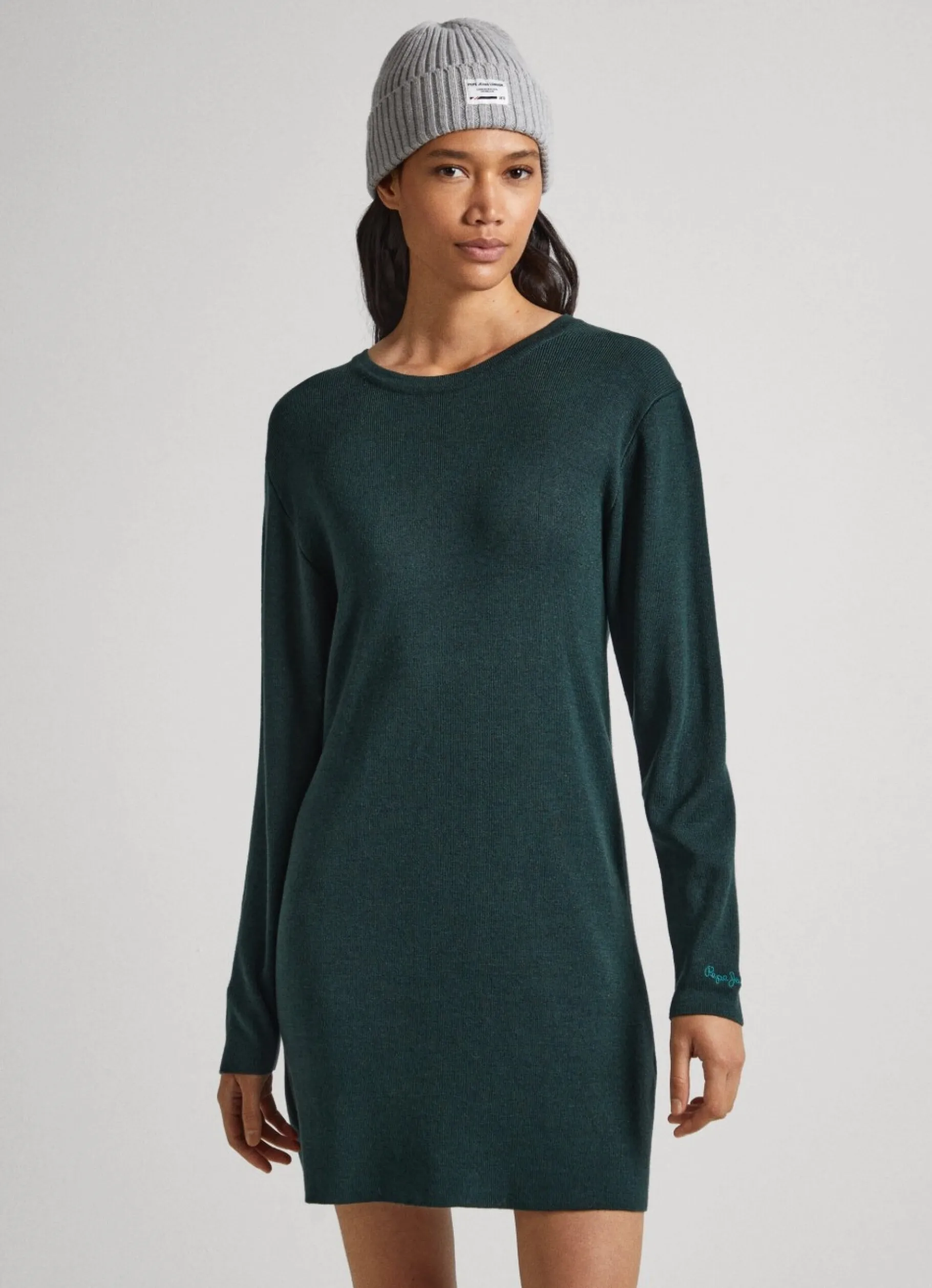Women Pepe Jeans V-Neck Tencel Dress