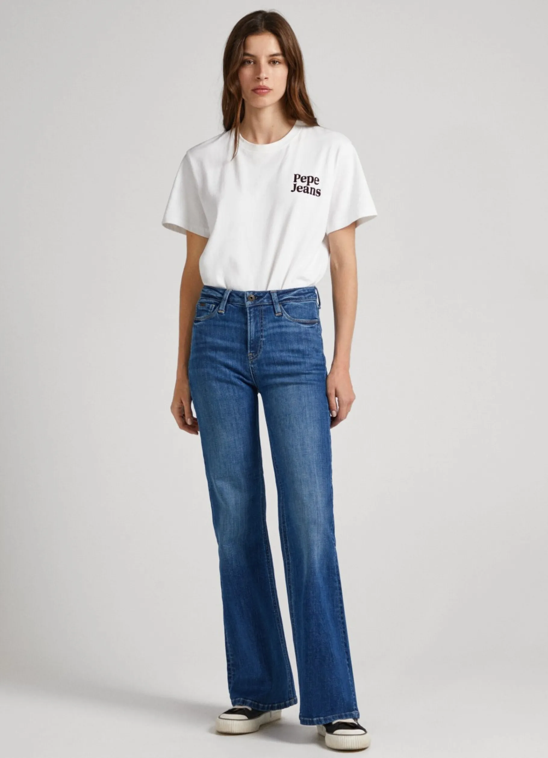 Women Pepe Jeans Willa Flare Fit High-Rise Jeans