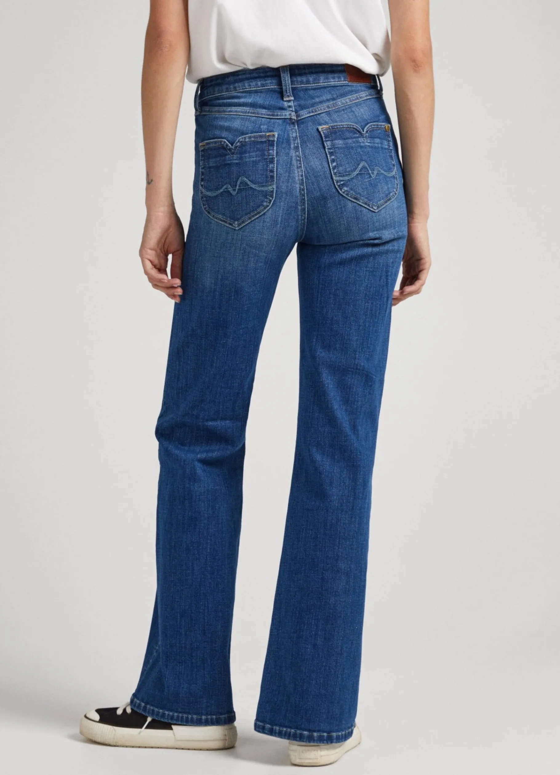 Women Pepe Jeans Willa Flare Fit High-Rise Jeans