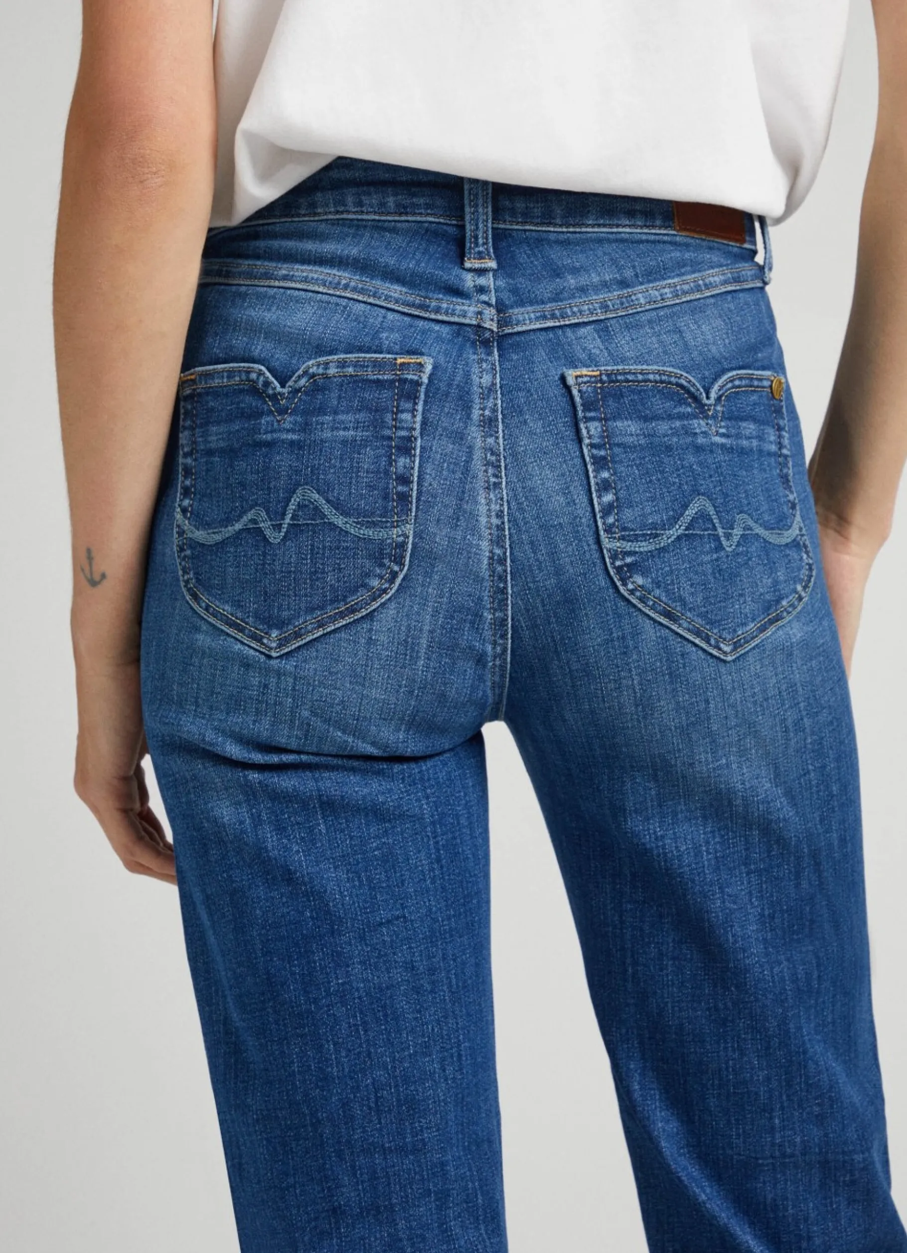 Women Pepe Jeans Willa Flare Fit High-Rise Jeans