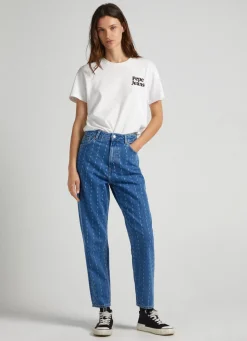 Women Pepe Jeans Willow Tapered Fit High-Rise Jeans