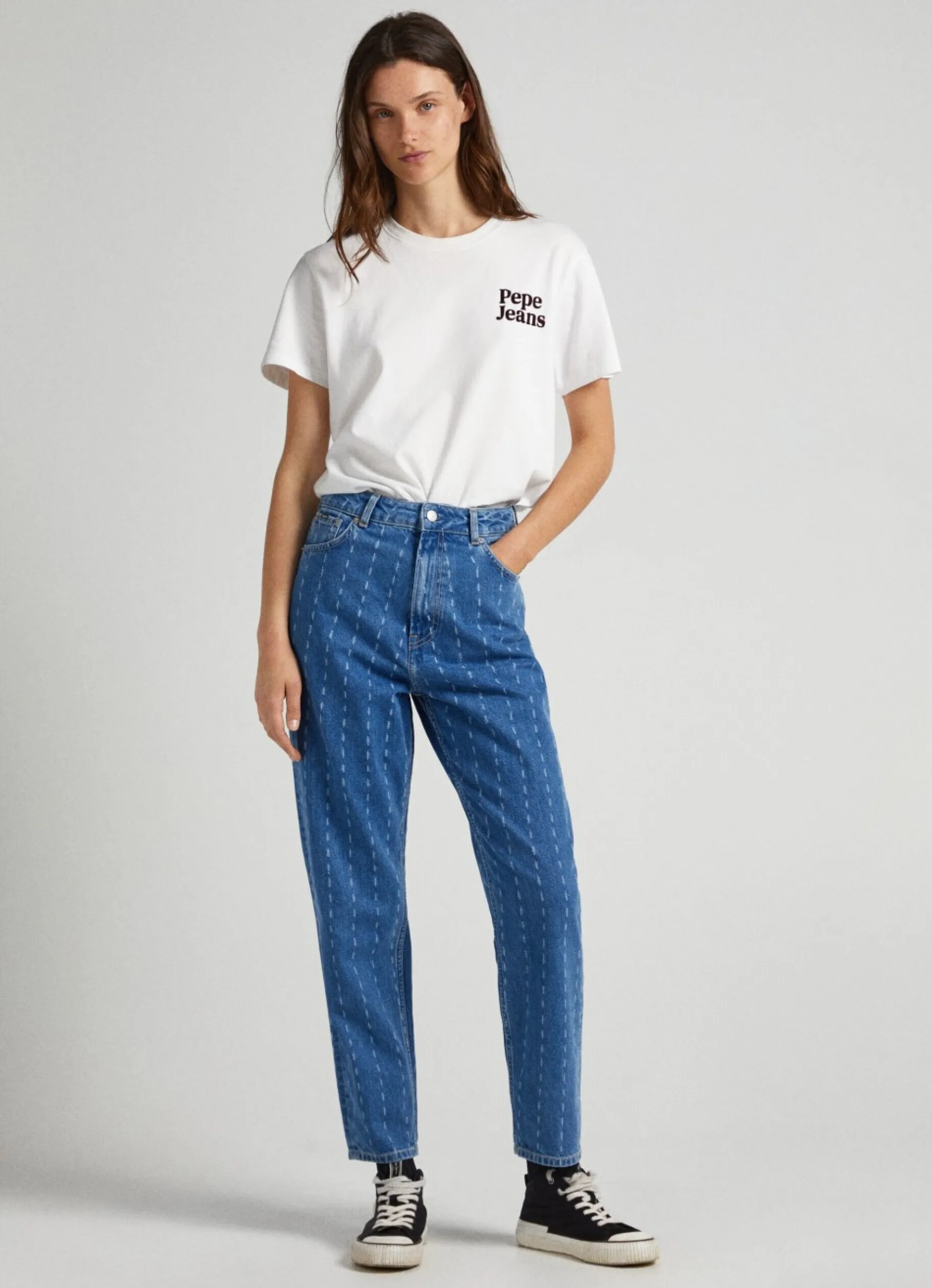 Women Pepe Jeans Willow Tapered Fit High-Rise Jeans