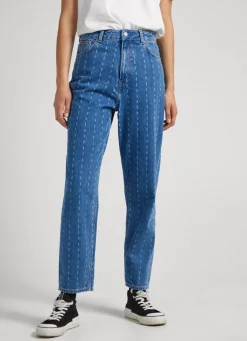Women Pepe Jeans Willow Tapered Fit High-Rise Jeans