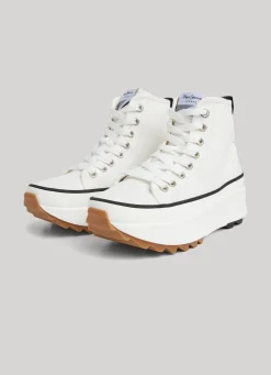 Women Pepe Jeans Woking Street Canvas Booties