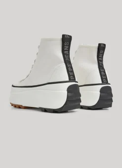 Women Pepe Jeans Woking Street Canvas Booties
