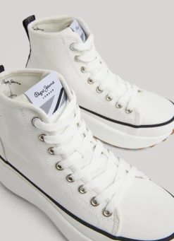 Women Pepe Jeans Woking Street Canvas Booties