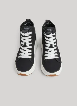 Women Pepe Jeans Woking Street Canvas Booties