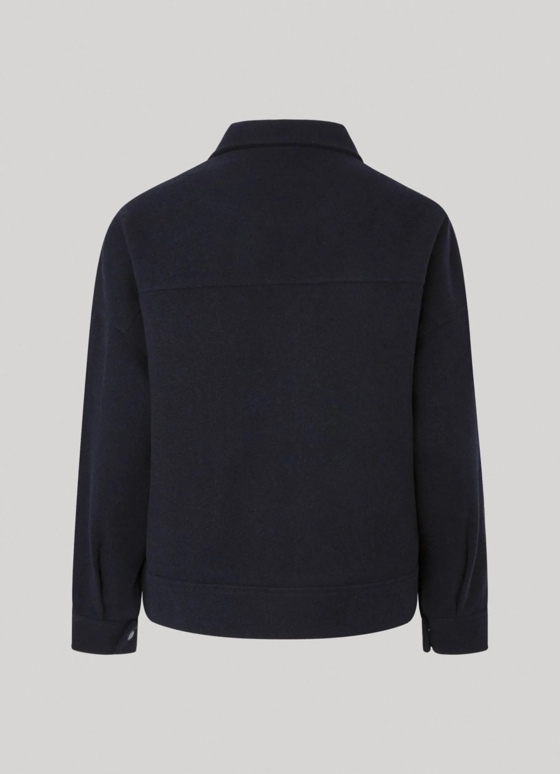 Women Pepe Jeans Wool Blend Herringbone Print Jacket
