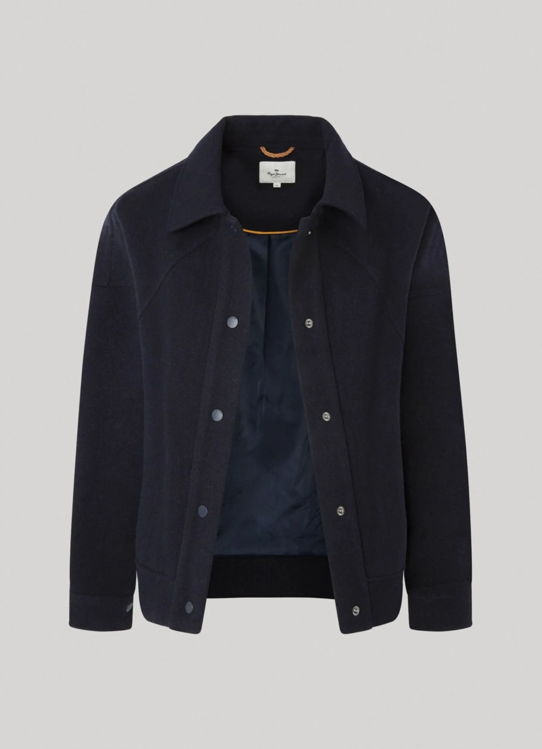 Women Pepe Jeans Wool Blend Herringbone Print Jacket