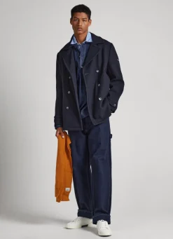 Men Pepe Jeans Wool Pea Coat