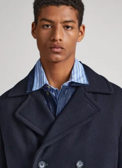 Men Pepe Jeans Wool Pea Coat