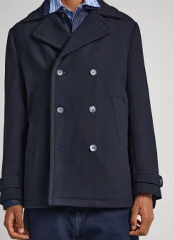 Men Pepe Jeans Wool Pea Coat