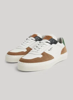 Men Pepe Jeans Yogi Street Leather Trainers