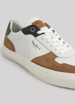 Men Pepe Jeans Yogi Street Leather Trainers