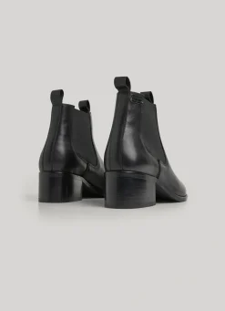 Women Pepe Jeans Zipped Leather Ankle Boots