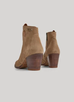 Women Pepe Jeans Zipped Suede Ankle Boots
