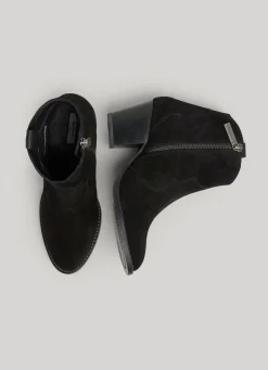 Women Pepe Jeans Zipped Suede Ankle Boots