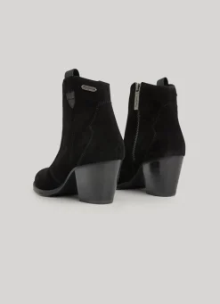 Women Pepe Jeans Zipped Suede Ankle Boots