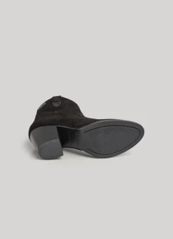 Women Pepe Jeans Zipped Suede Ankle Boots