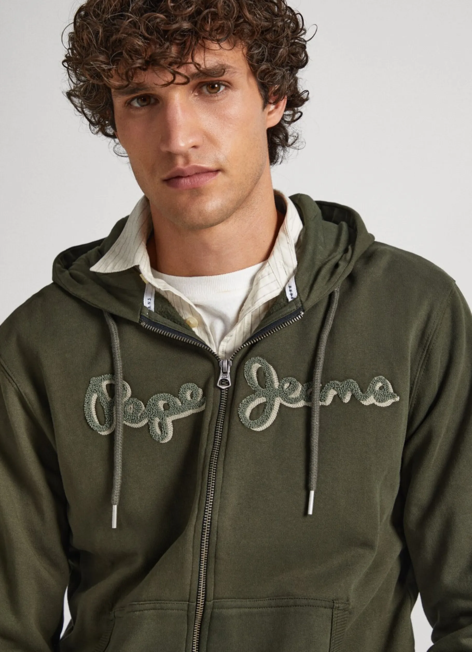 Men Pepe Jeans Zip-Up Sweatshirt
